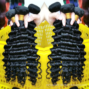 Wholesale raw virgin Brazilian human hair extension bundle hair vendors raw virgin cuticle aligned Cambodian hair bundles